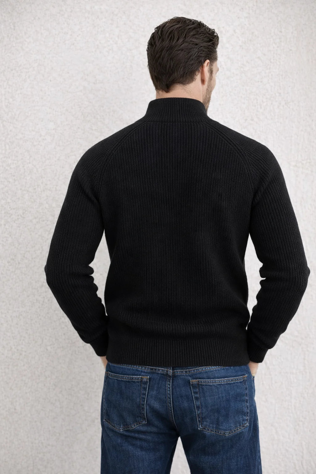Zip-front cardigan