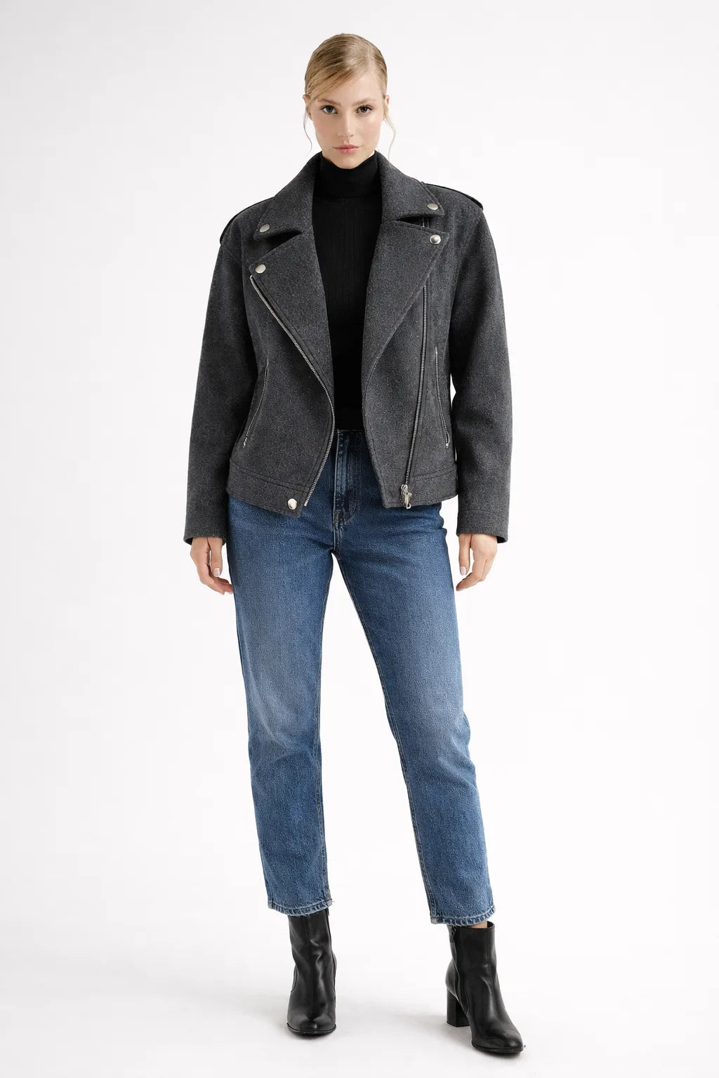 Wool Biker Jacket