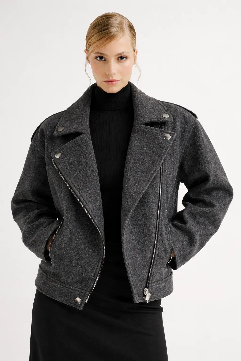 Wool Biker Jacket