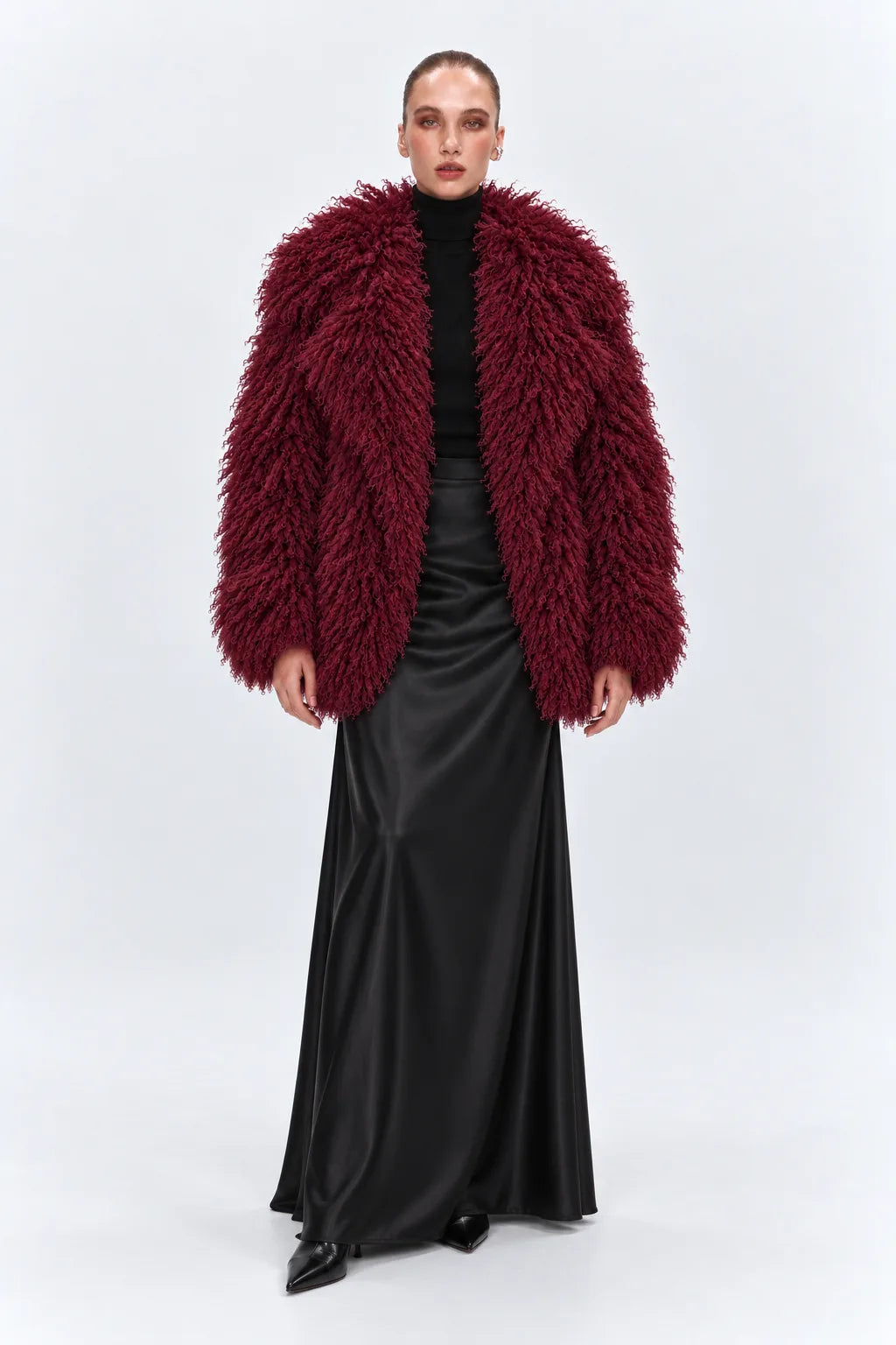 Margo Wool Burgundy Coat