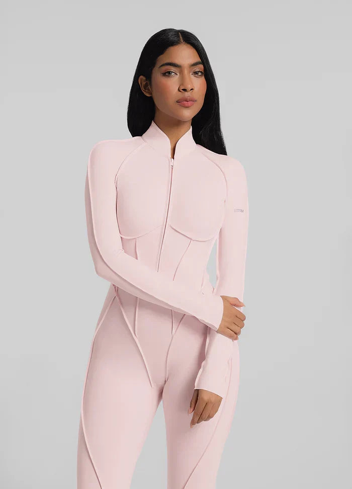 Closed-Back Catsuit Pink