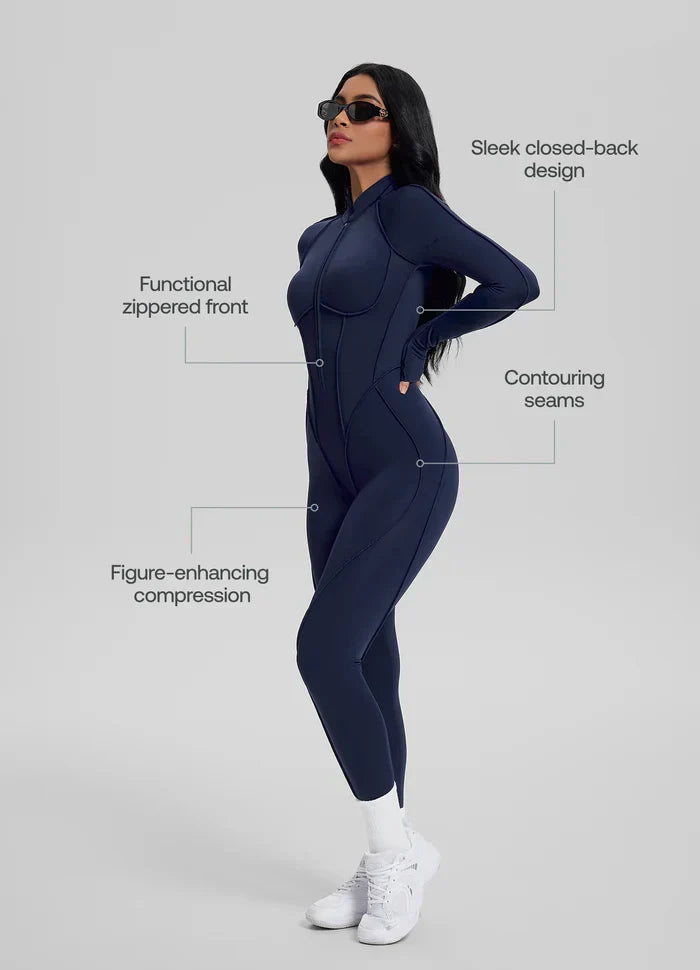 Closed-Back Catsuit Navy