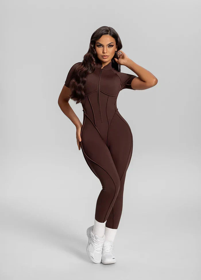 Short Sleeve Full-Length Catsit Brown