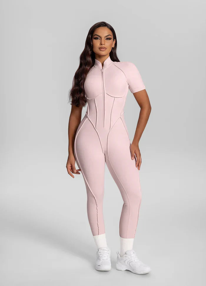 Short Sleeve Full-Length Catsit Pink