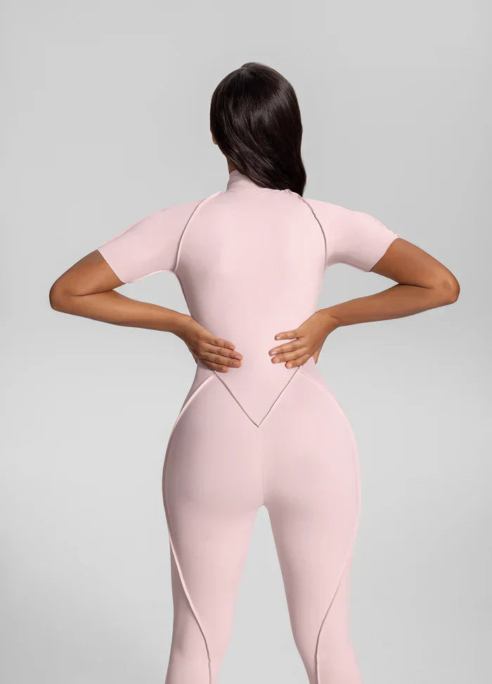 Short Sleeve Full-Length Catsit Pink