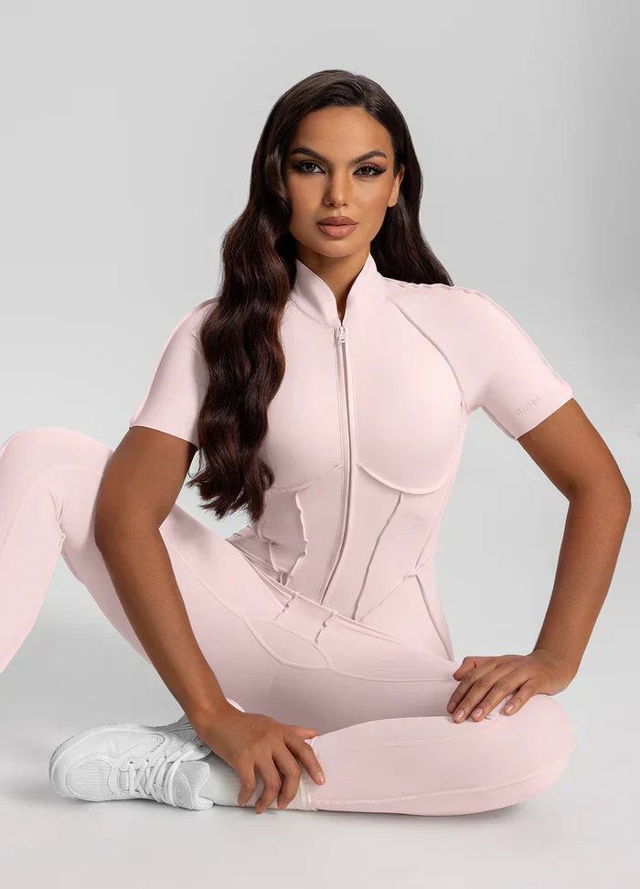 Short Sleeve Full-Length Catsit Pink