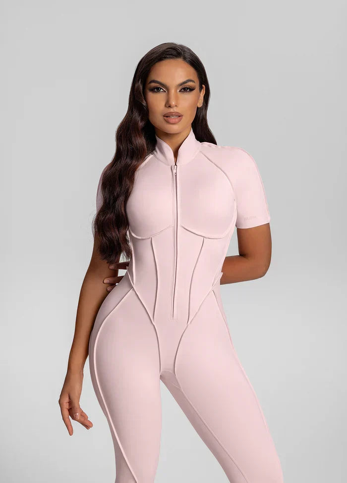 Short Sleeve Full-Length Catsit Pink